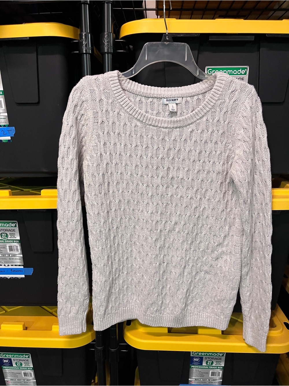Old Navy Cream Cable Crewneck Sweater